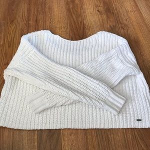 Hollister white scoop back sweater